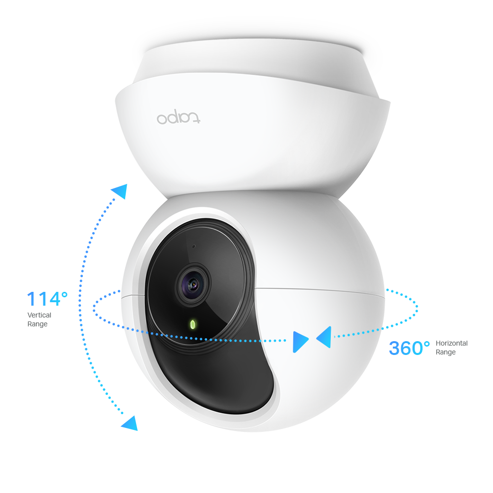 Pan Tilt Indoor Wi-Fi Camera, 1080P, Advanced Night Vision, Tapo TC70(2-pack)