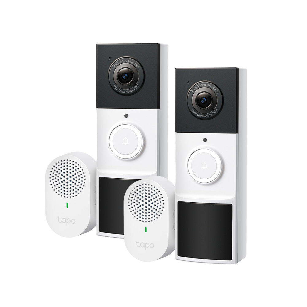 Battery Video Doorbell, Chime Included, Subscription-free, Tapo TD21(2-pack)