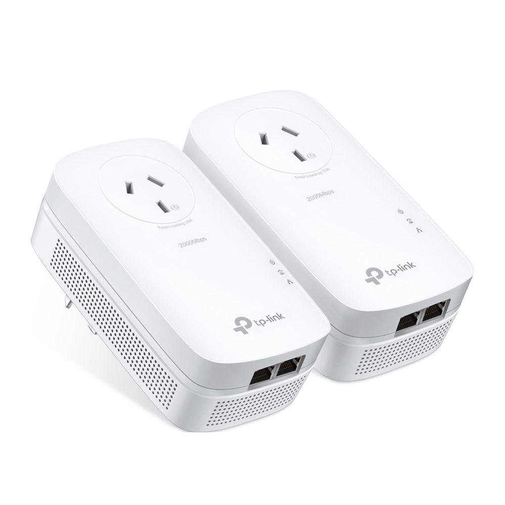 TL-PA9020P KIT-Refurbished | AV2000 2-Port Gigabit Passthrough Powerline Starter Kit