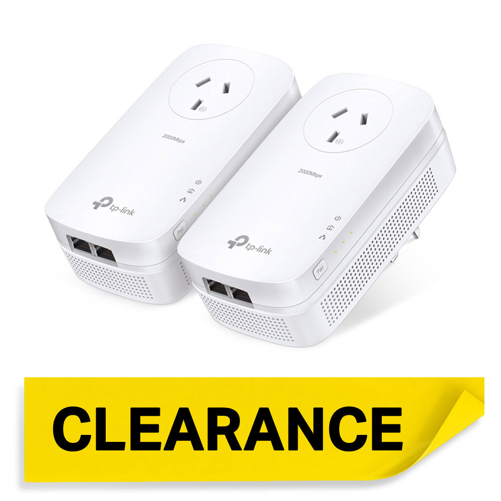 TL-PA9020P KIT-Refurbished | AV2000 2-Port Gigabit Passthrough Powerline Starter Kit