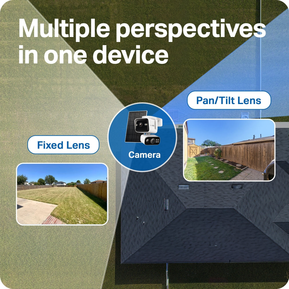 Tapo C675D KIT | Solar Dual-Lens Pan/Tilt Security Camera Kit, Dual 4K 8MP, AI Detection