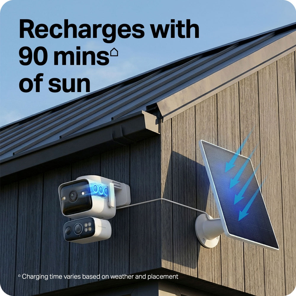 Tapo C675D KIT | Solar Dual-Lens Pan/Tilt Security Camera Kit, Dual 4K 8MP, AI Detection