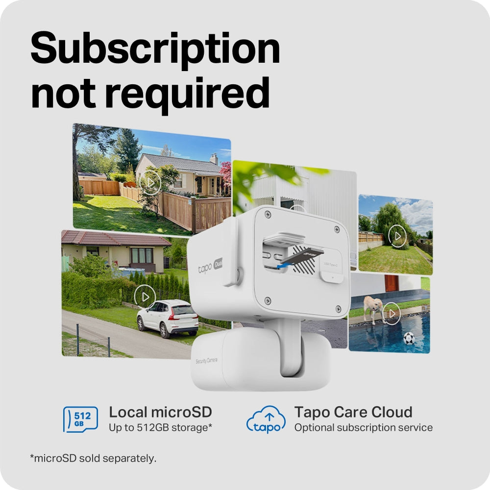 Tapo C675D KIT | Solar Dual-Lens Pan/Tilt Security Camera Kit, Dual 4K 8MP, AI Detection