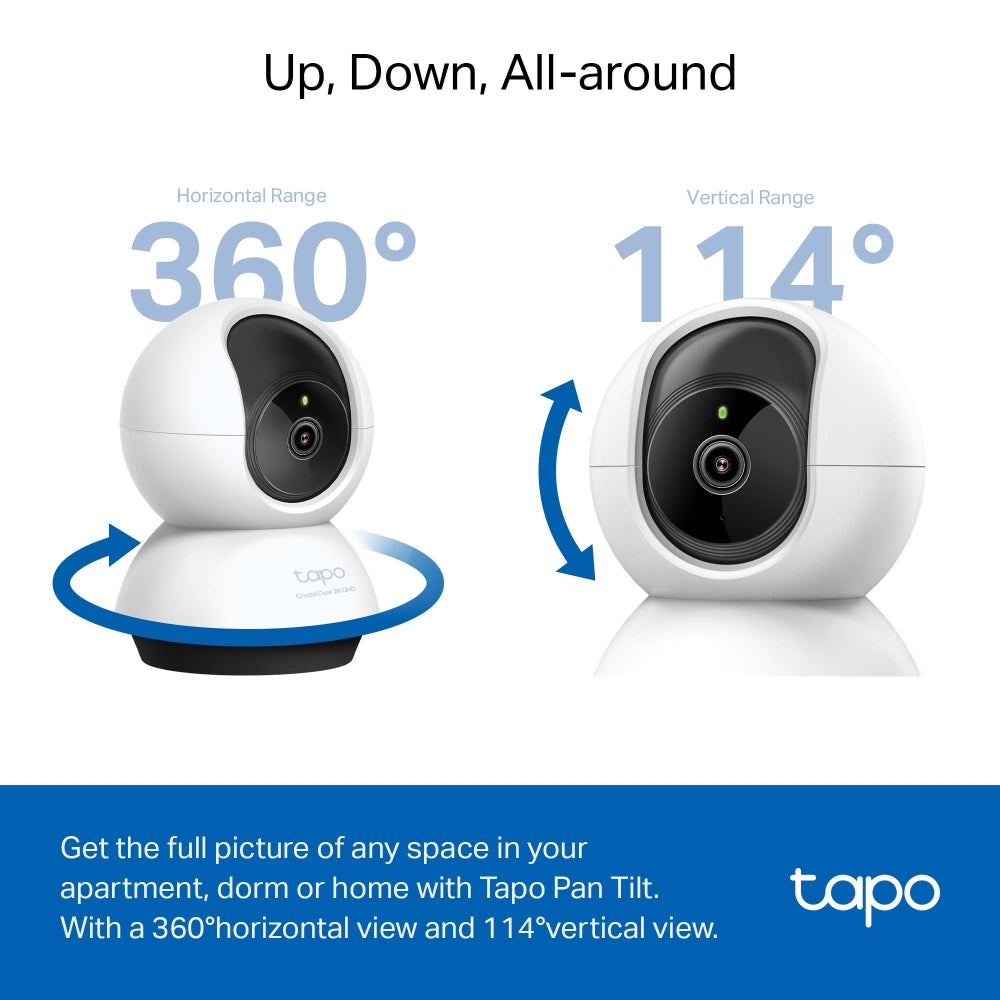 Tapo C220 | Pan/Tilt AI Home Security Wi-Fi Camera, 2K 4MP, Free AI Detection, Two-Way Audio