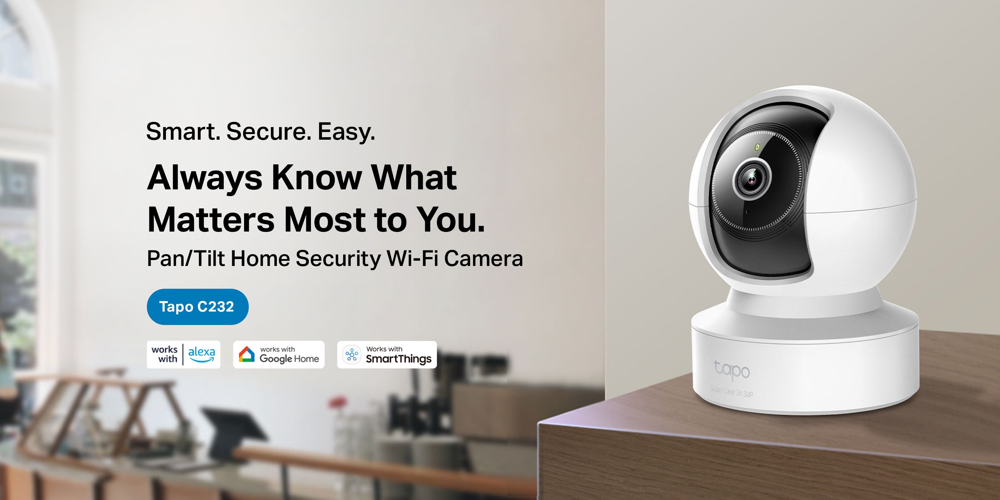 Tapo C232 | Pan/Tilt AI Security Camera, 3K, Smart AI Detection