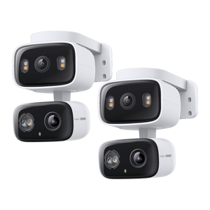 Tapo C246D(2-pack) | 2K 3MP Indoor/Outdoor Dual Lens Pan/Tilt Security Camera