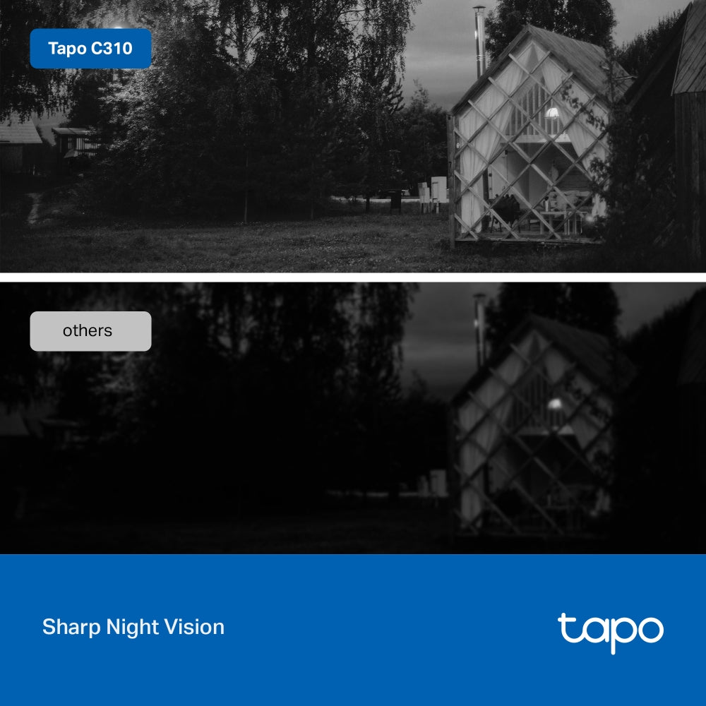 Tapo C310 | Outdoor Security Wi-Fi Camera, 2K 3MP, 24/7, Two-Way Audio, Advanced Night Vision