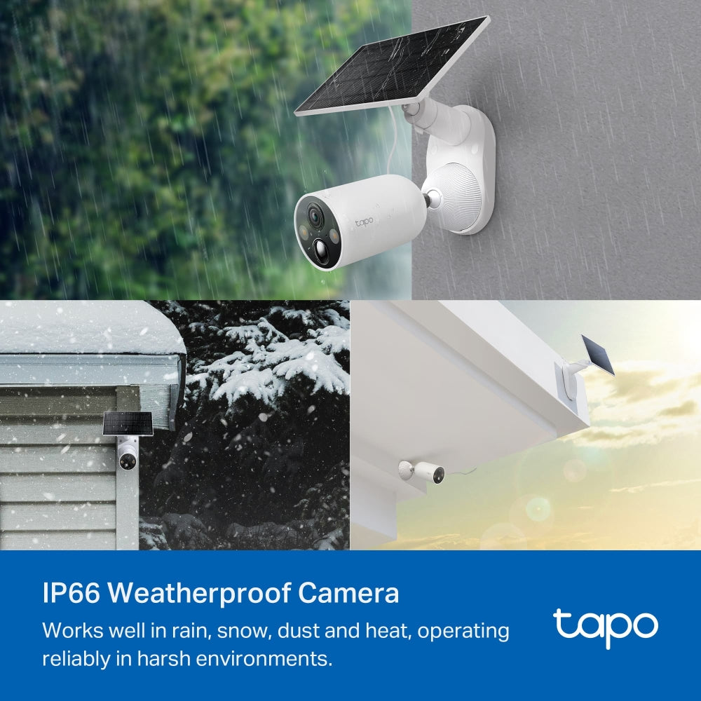 Tapo C425 KIT | Solar-Powered Security Camera Kit, 2K QHD, Colour Night Vision, Free AI Detection