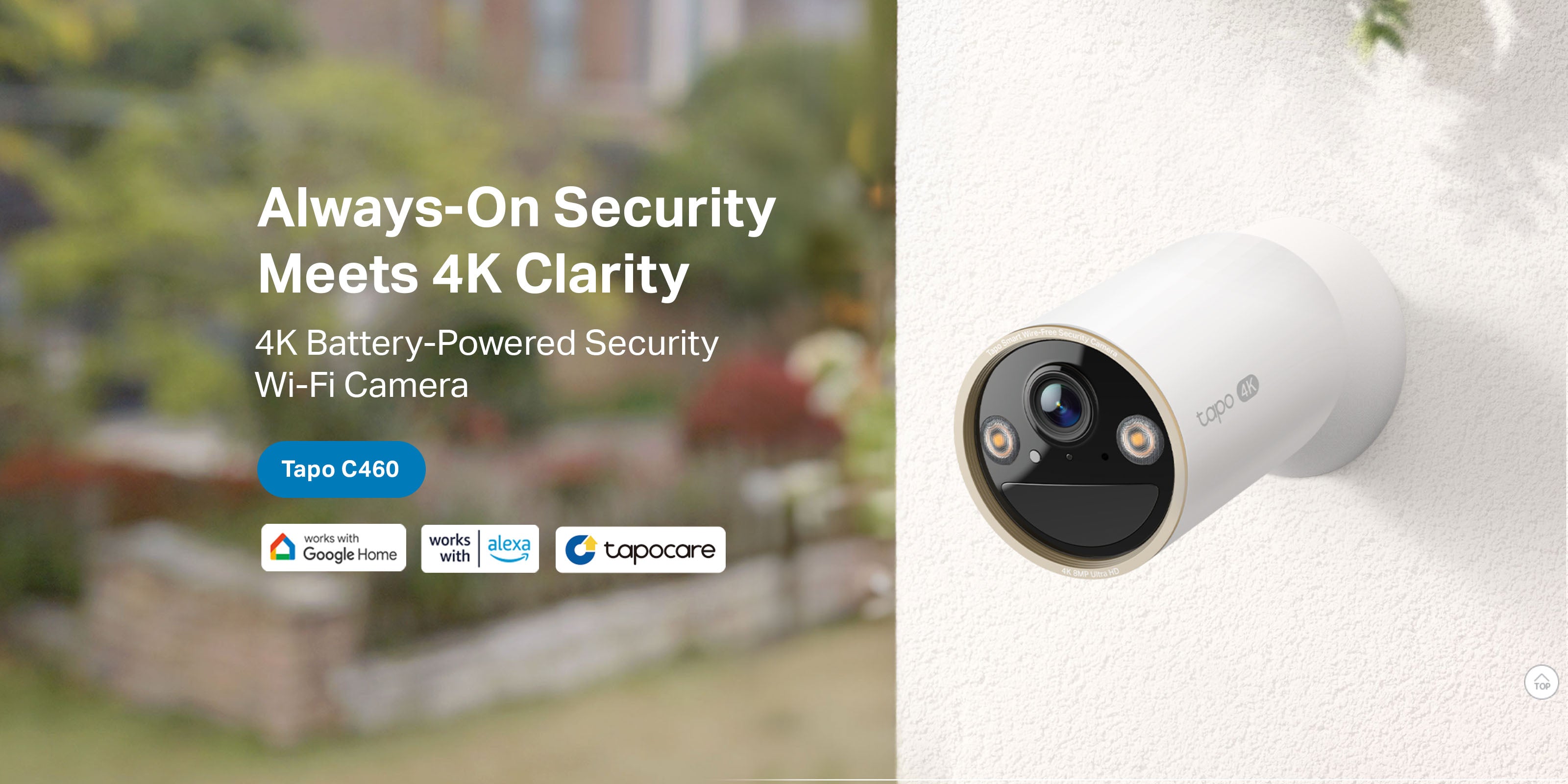 Tapo C460 | Battery Outdoor Camera, 4K 8MP, Free AI Detection, Starlig