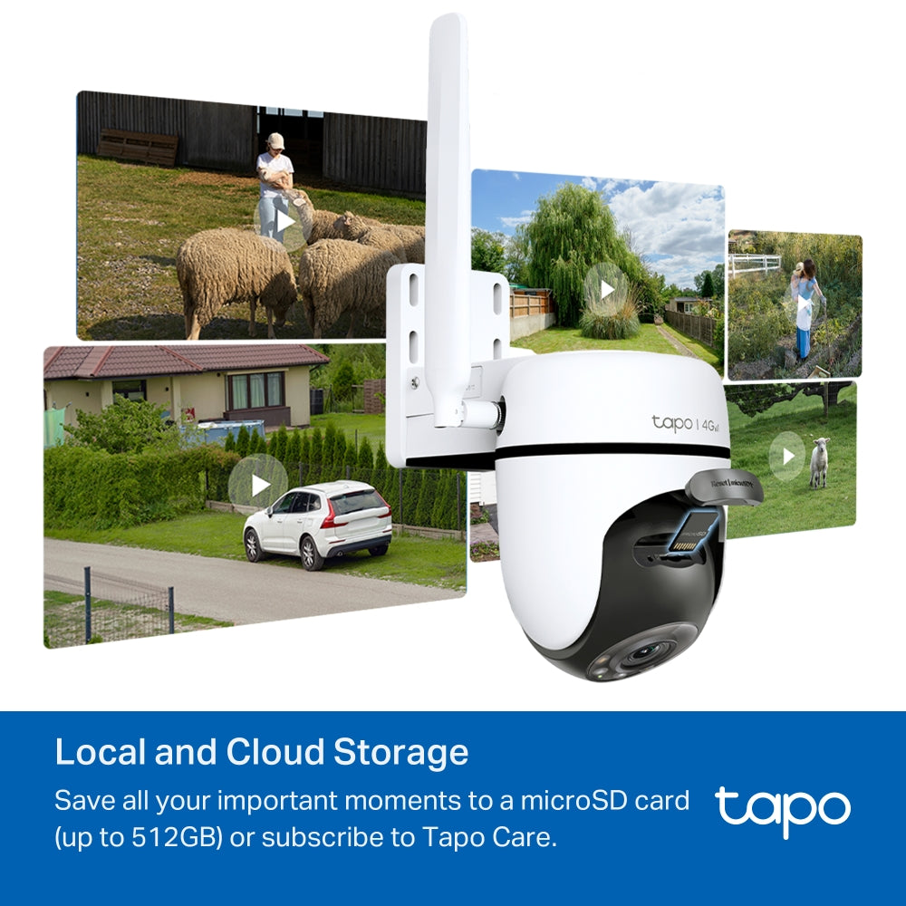 Tapo C501GW | Outdoor Pan/Tilt 4G LTE Camera, 1080P, Free AI Detection, IP66, Colour Night Vision