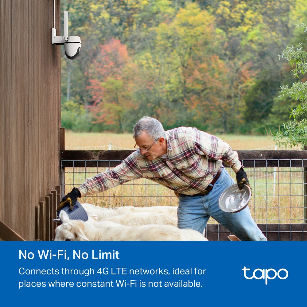 Tapo C501GW | Outdoor Pan/Tilt 4G LTE Camera, 1080P, Free AI Detection, IP66, Colour Night Vision