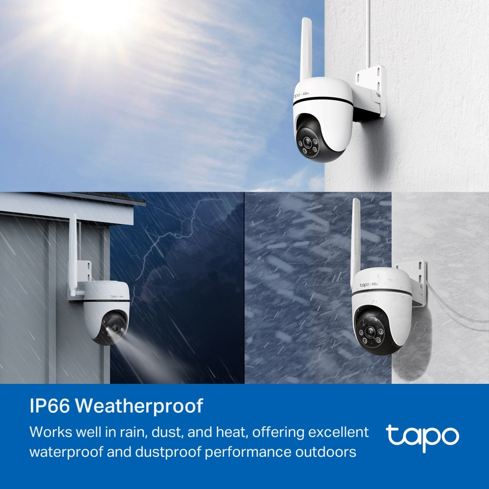 Tapo C501GW | Outdoor Pan/Tilt 4G LTE Camera, 1080P, Free AI Detection, IP66, Colour Night Vision