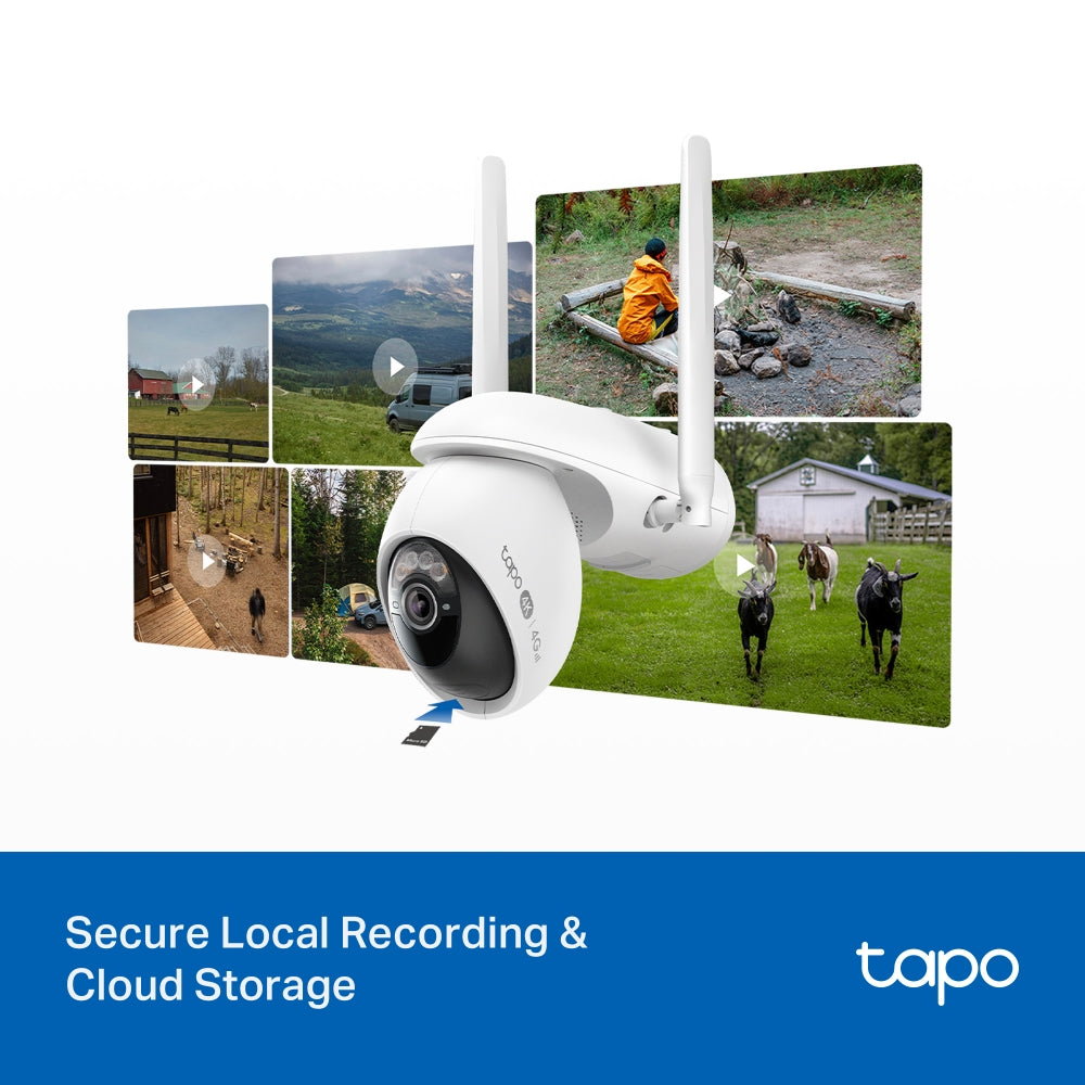 Tapo C665G KIT | Solar-Powered Pan/Tilt Wi-Fi/4G LTE Security Camera Kit