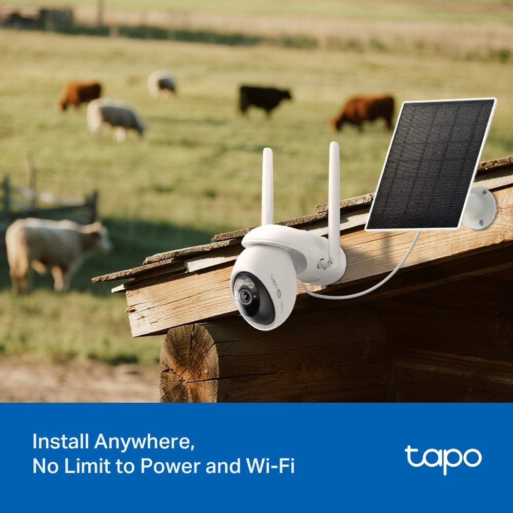 Tapo C665G KIT | Solar-Powered Pan/Tilt Wi-Fi/4G LTE Security Camera Kit