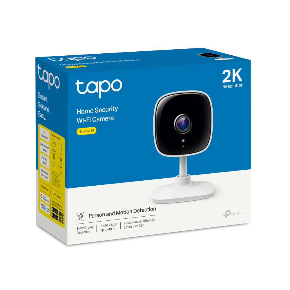 Tapo C110 | Home Security Wi-Fi Camera, 2K 3MP, Night Vision
