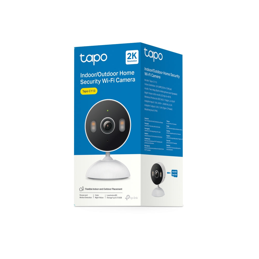 Tapo Indoor/Outdoor Wi-Fi Home Security Camera, Tapo C113