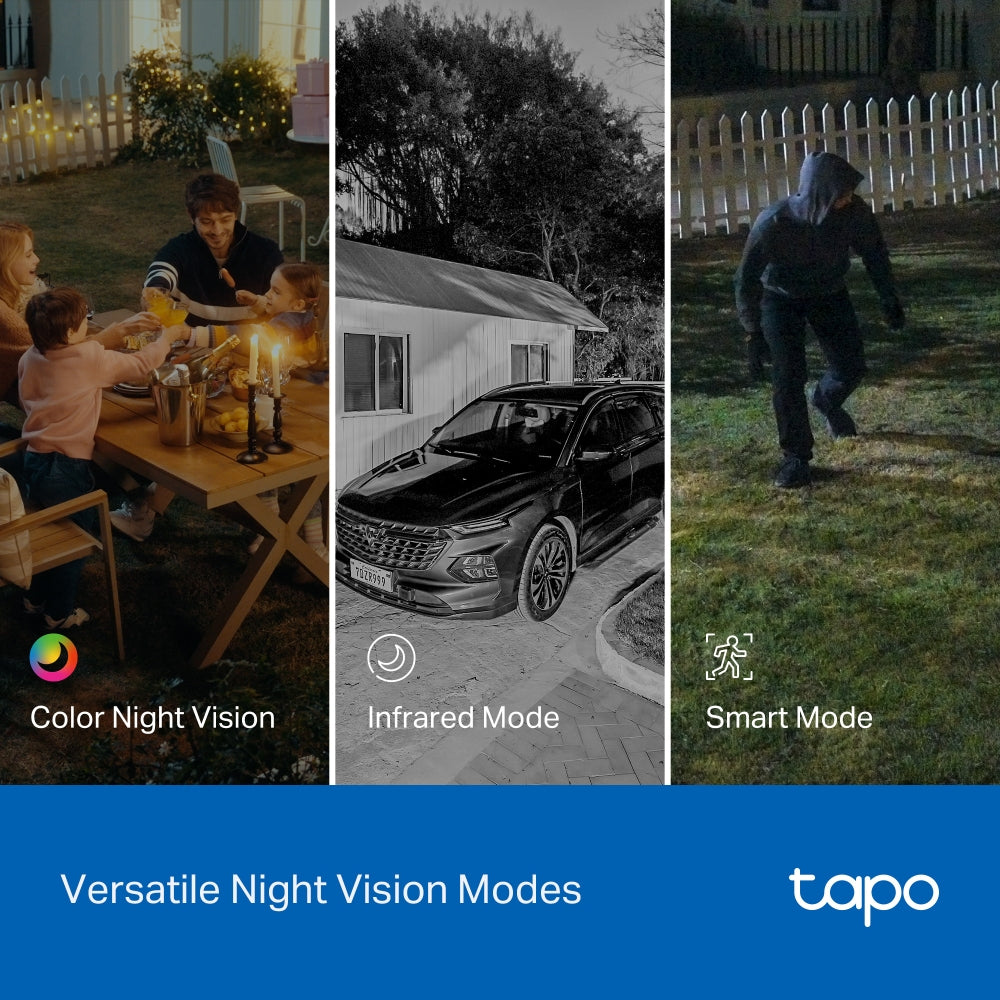 Tapo C246D(2-pack) | 2K 3MP Indoor/Outdoor Dual Lens Pan/Tilt Security Camera