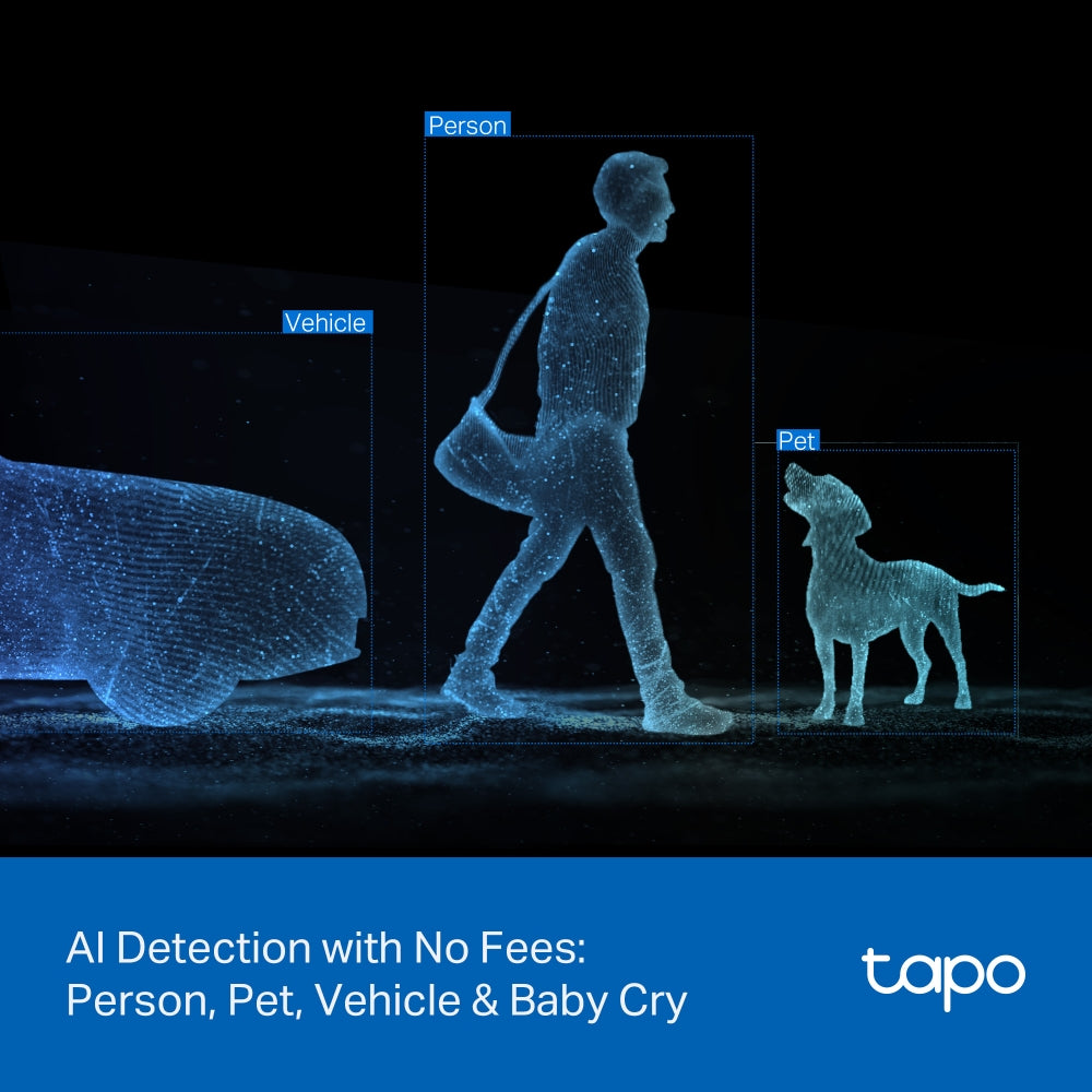 Tapo C246D(2-pack) | 2K 3MP Indoor/Outdoor Dual Lens Pan/Tilt Security Camera