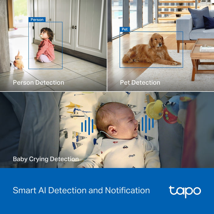 Tapo C260 | Pan/Tilt AI Home Security Wi-Fi Camera, 4K 8MP, Facial Recognition