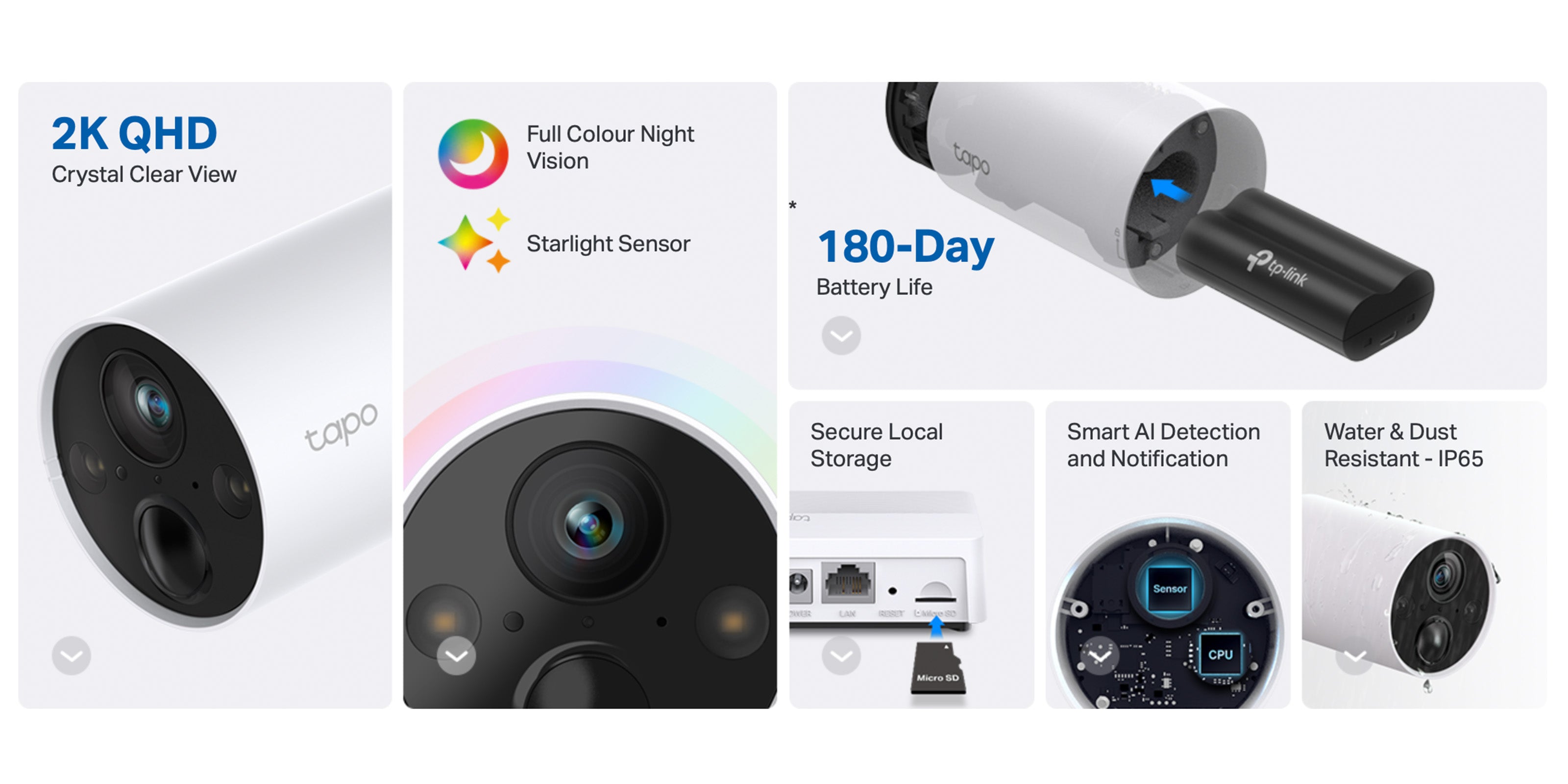 Tapo C420S4 | Wire-Free Security Camera System, 2K QHD, AI Detection