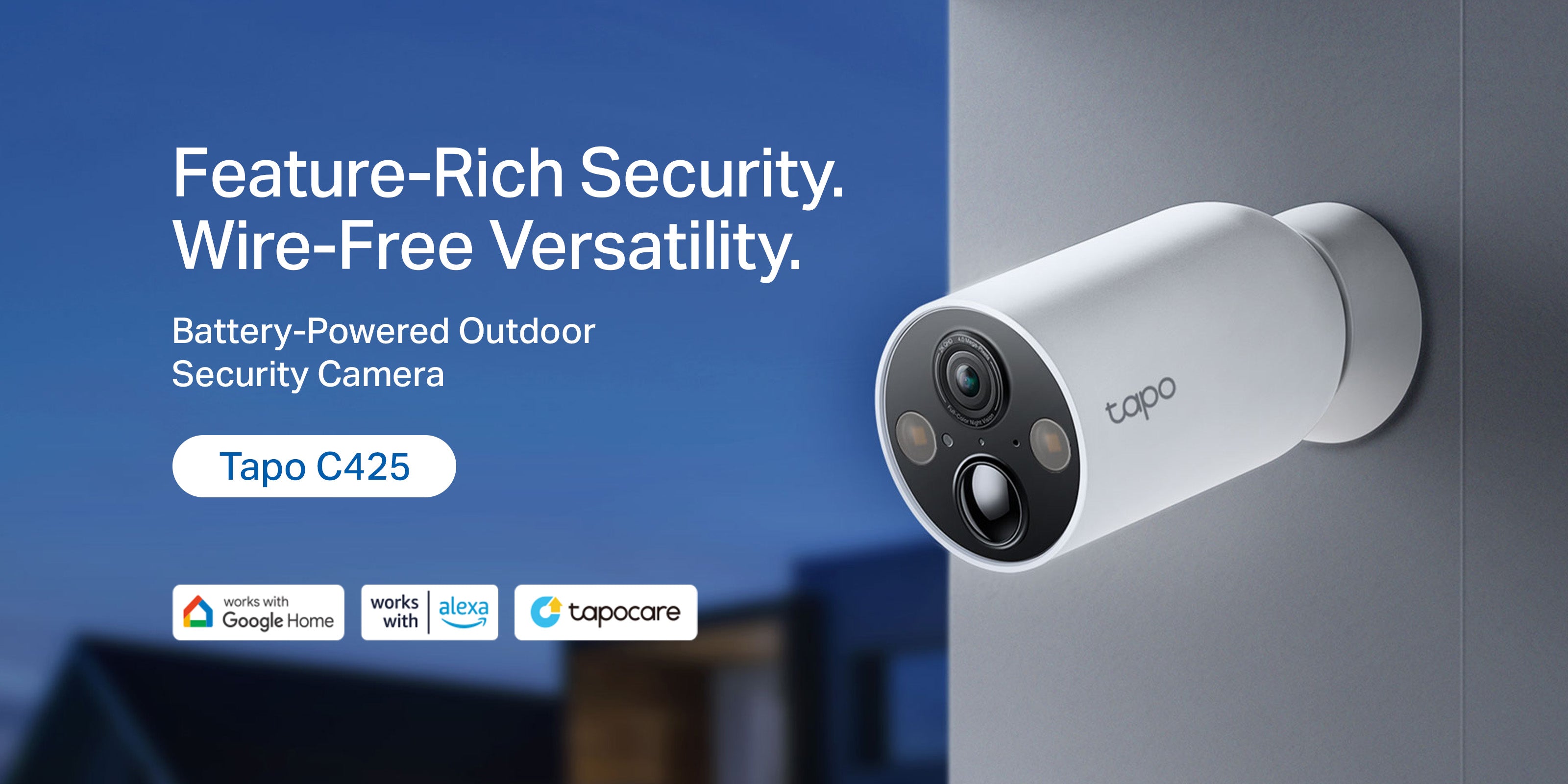 Tapo C425(2-pack) | 2K Battery-Powered Outdoor Security Camera