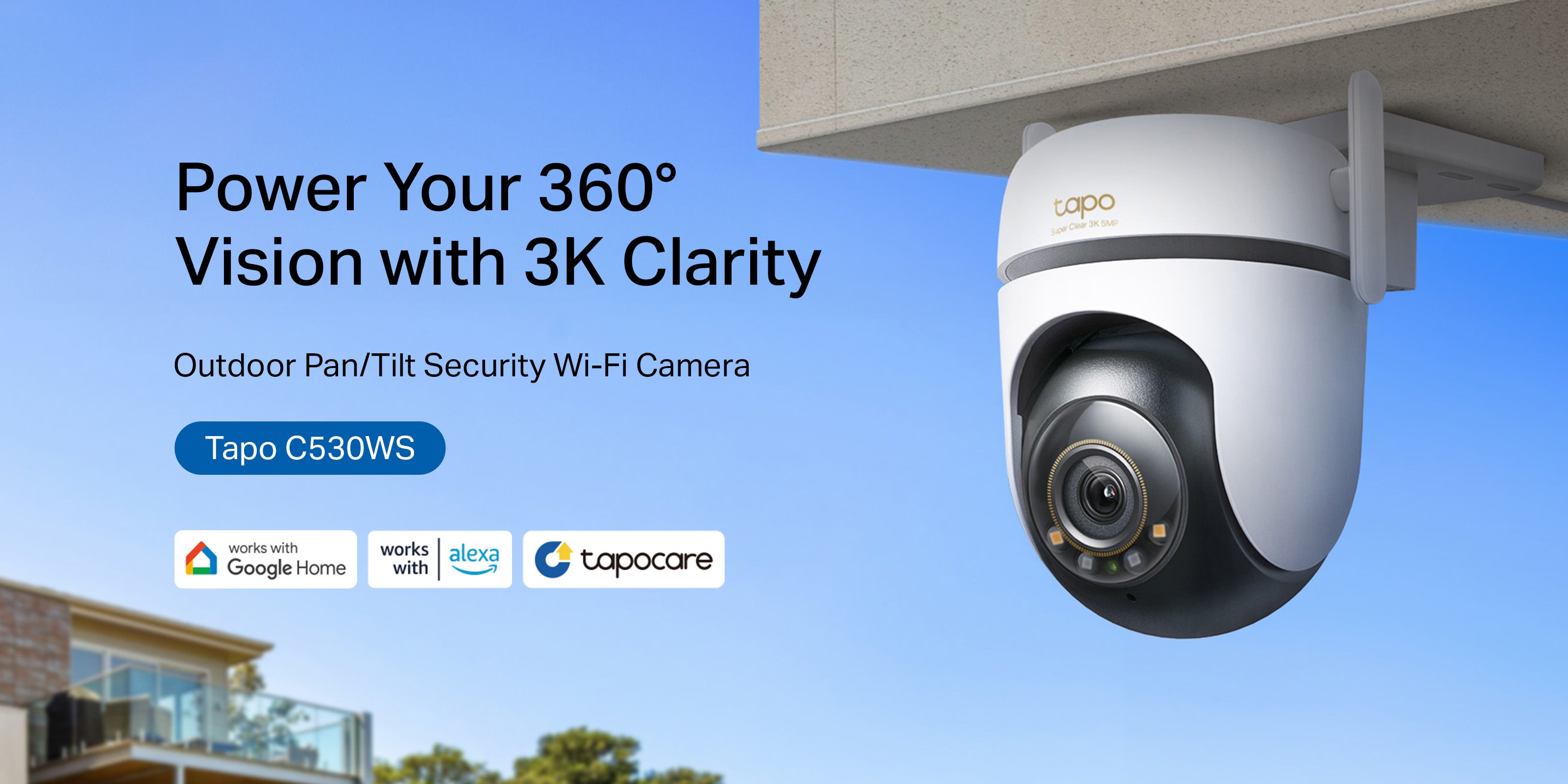 Tapo C530WS 3K Wi-Fiカメラ Tapo C530WS | Outdoor Pan/Tilt Wi-Fi Security Camera, 3K, Colour Night
