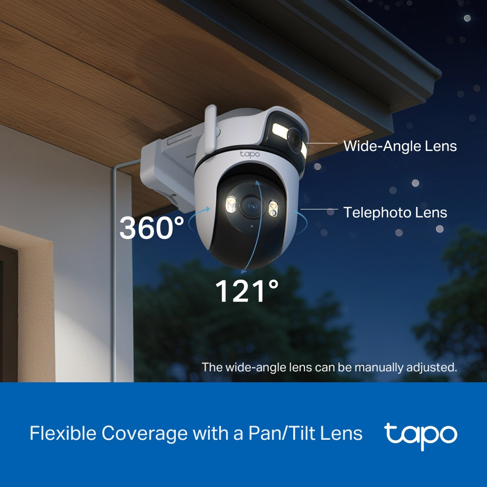 Tapo C545D | Outdoor Dual Lens Pan/Tilt Security Camera