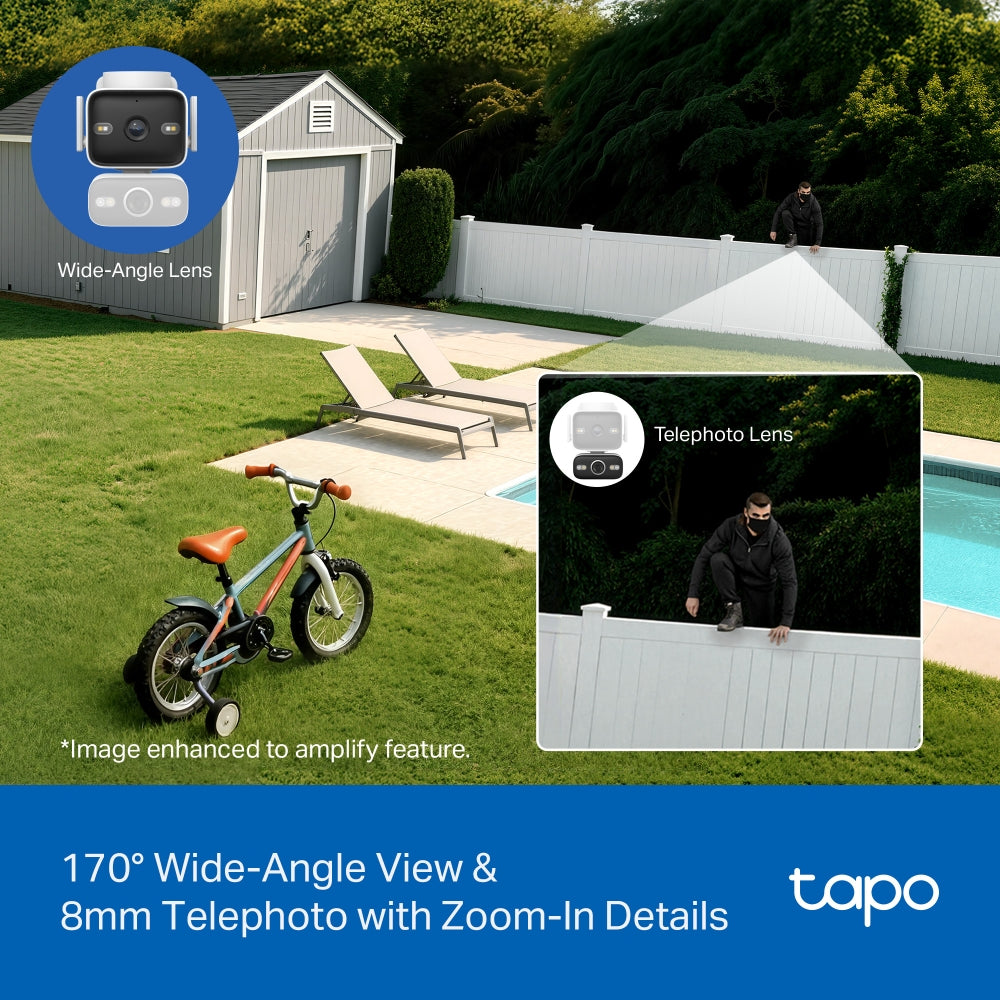 Tapo C575D | Outdoor Dual Lens Pan/Tilt Security Camera