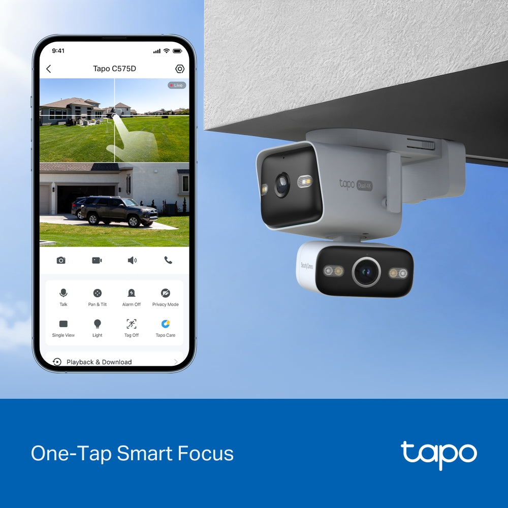 Tapo C575D | Outdoor Dual Lens Pan/Tilt Security Camera