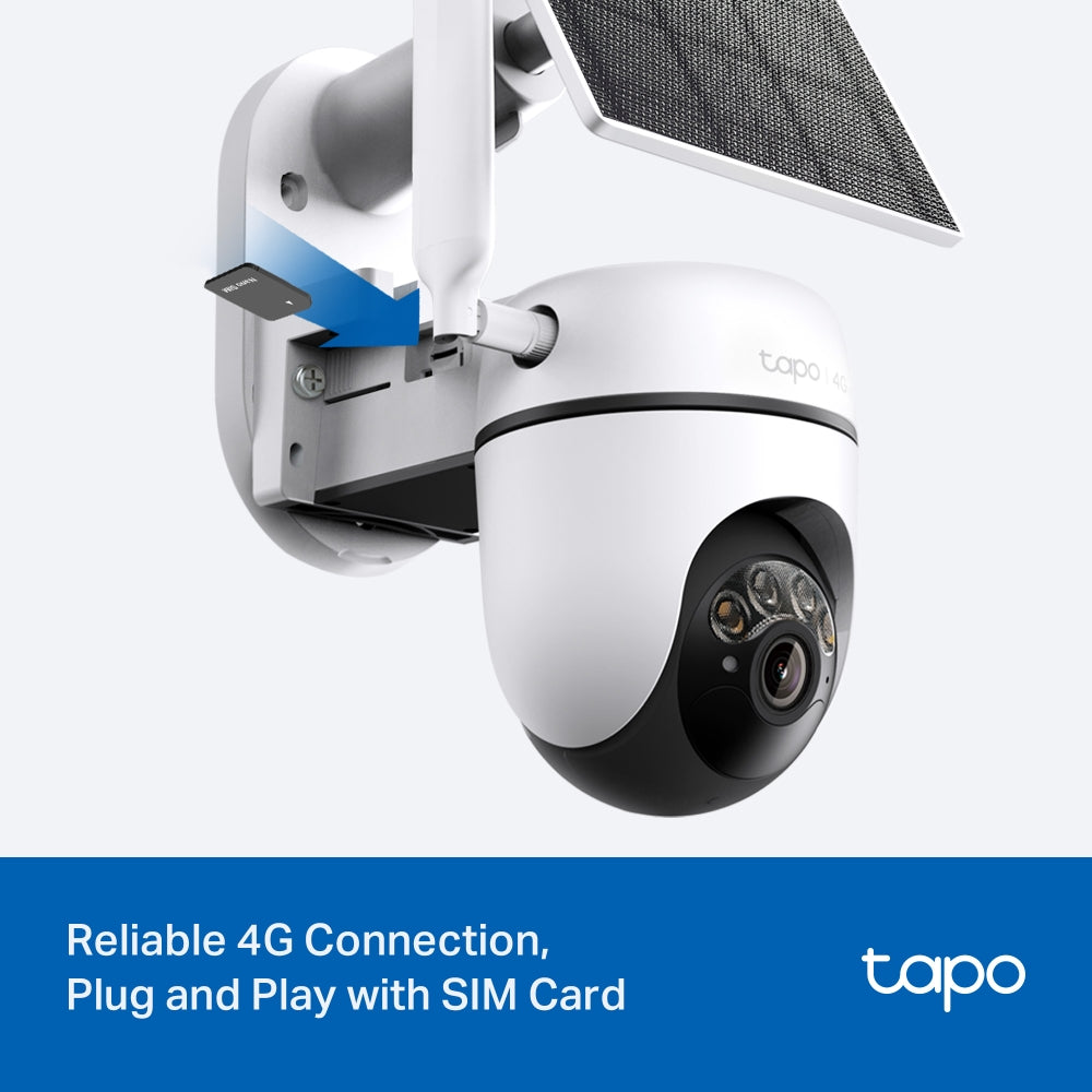 Tapo C615G KIT | Solar-Powered Pan/Tilt 4G LTE Security Camera Kit