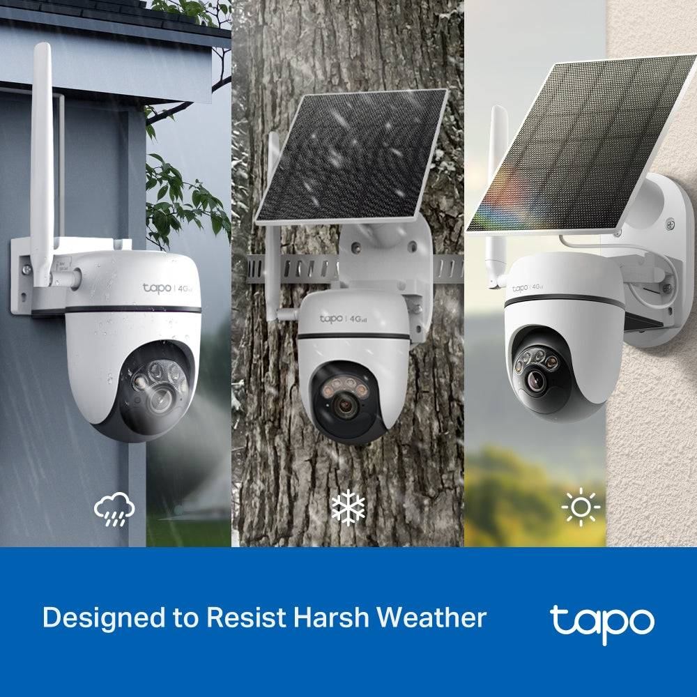 Tapo C615G KIT | Solar-Powered Pan/Tilt 4G LTE Security Camera Kit