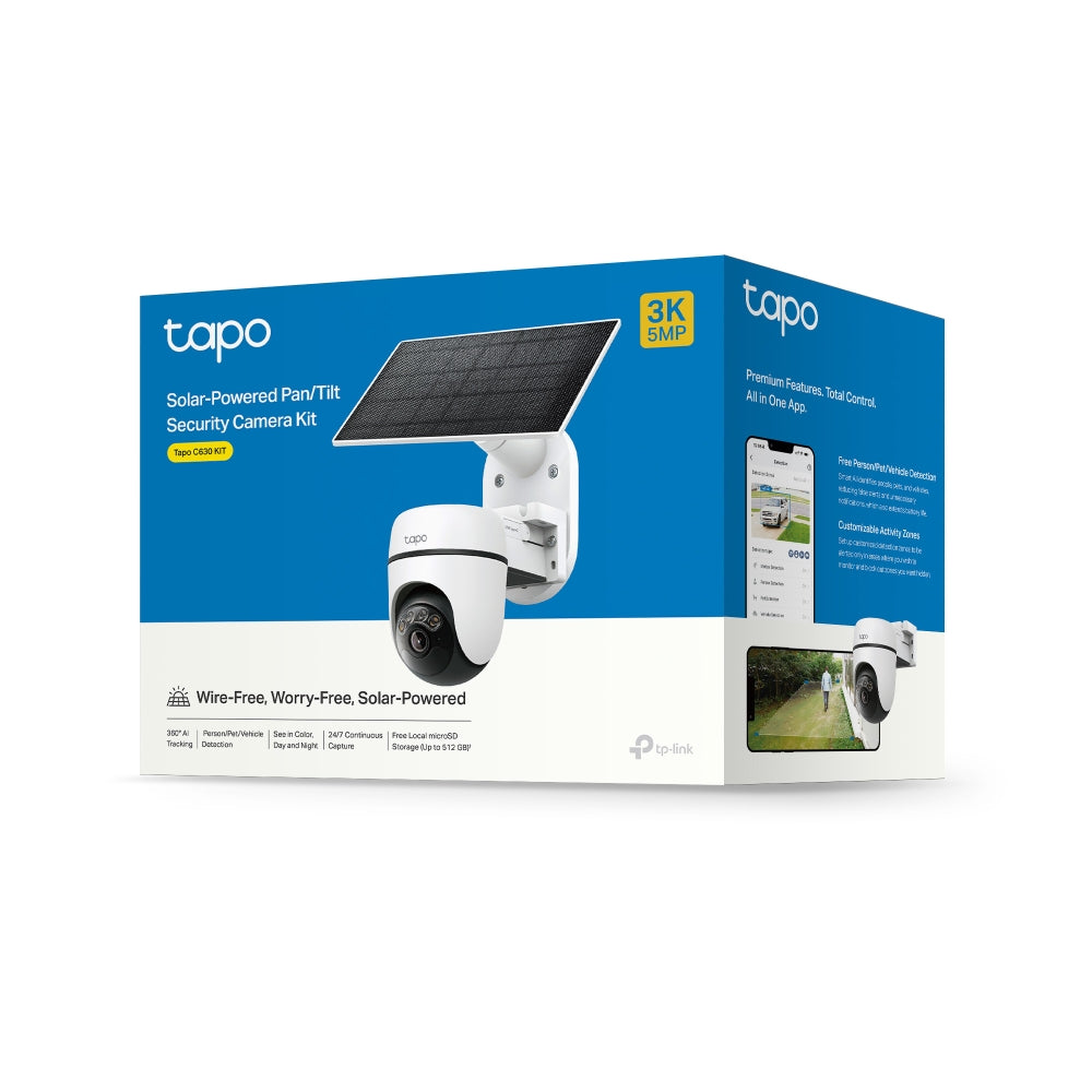 Tapo C630 KIT | Solar-Powered Pan/Tilt Security Camera Kit