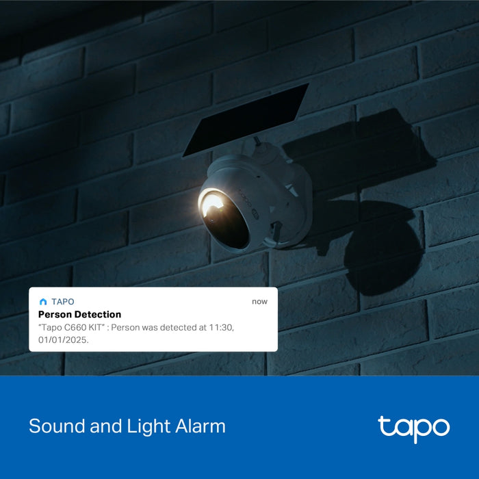 Tapo C660 KIT | Solar Pan/Tilt Security Camera Kit, 4K 8MP, AI Tracking