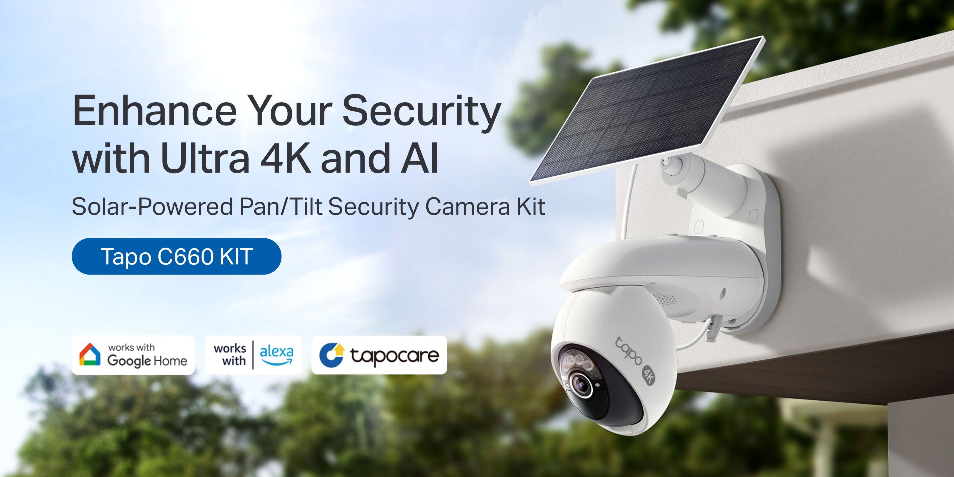 Tapo C660 KIT | 4K Solar-Powered Pan/Tilt Security Camera Kit