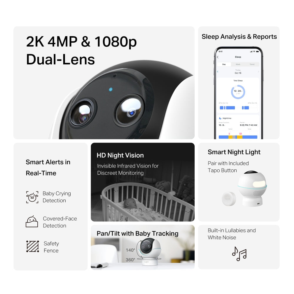 Moments That Matter Kit - 2 Dual-Lens Cameras + Smart Remote Dimmer Switch + Smart Hub + Tapo Plushie + 2 Free SD Cards