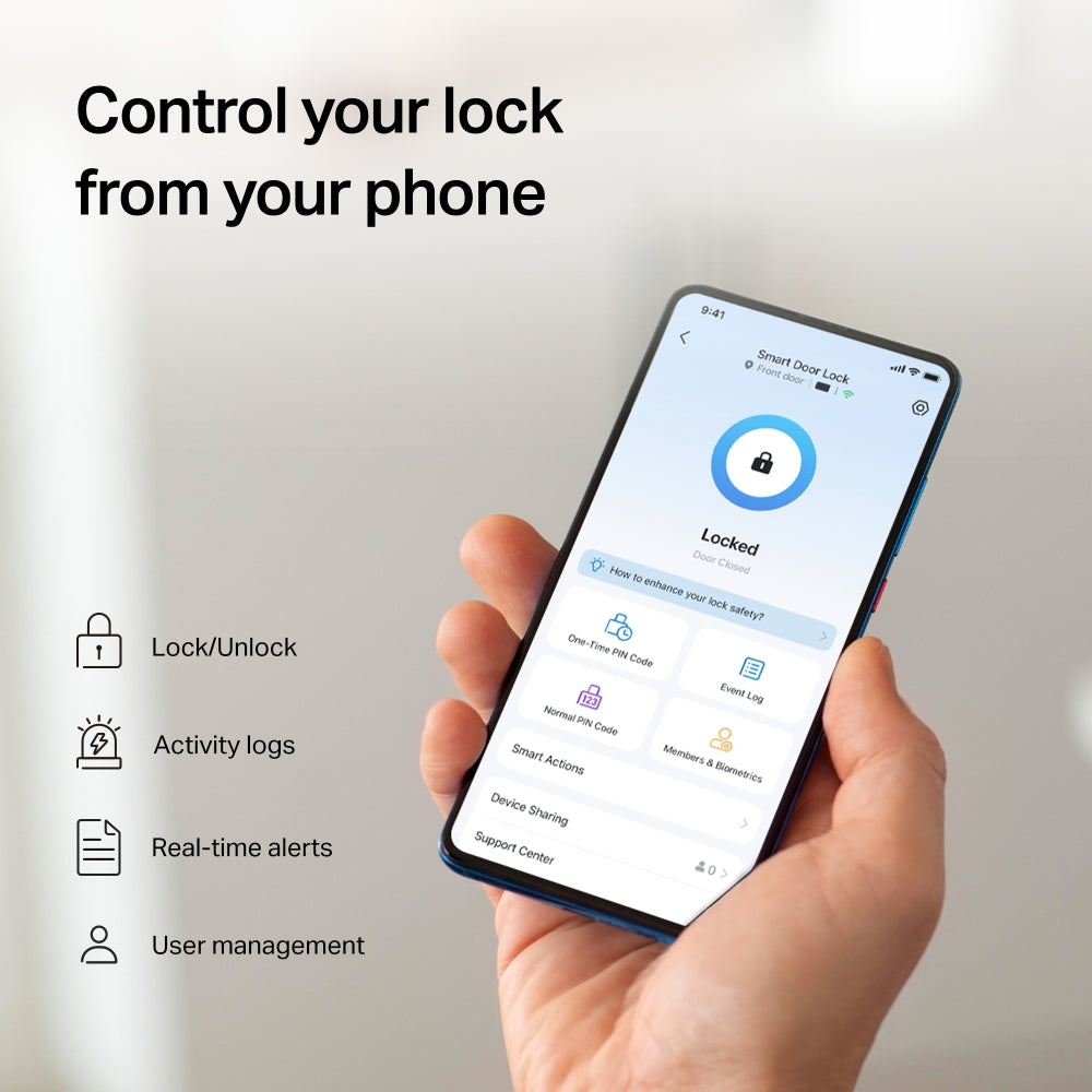 Tapo DL130 | Palm Access & Fingerprint Recognition Smart Lock