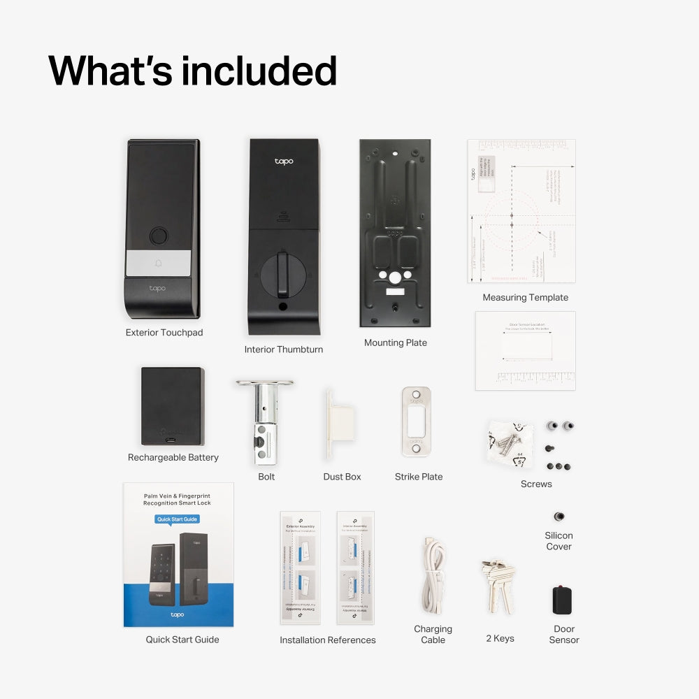Tapo DL130 | Palm Access & Fingerprint Recognition Smart Lock
