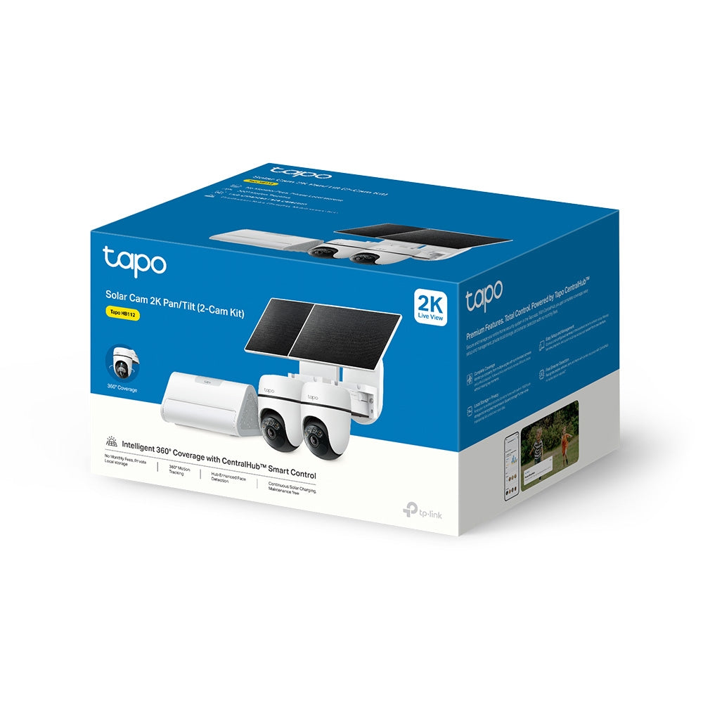Tapo HB112 | Solar Cam 2K Pan/Tilt (2-Cam Kit)