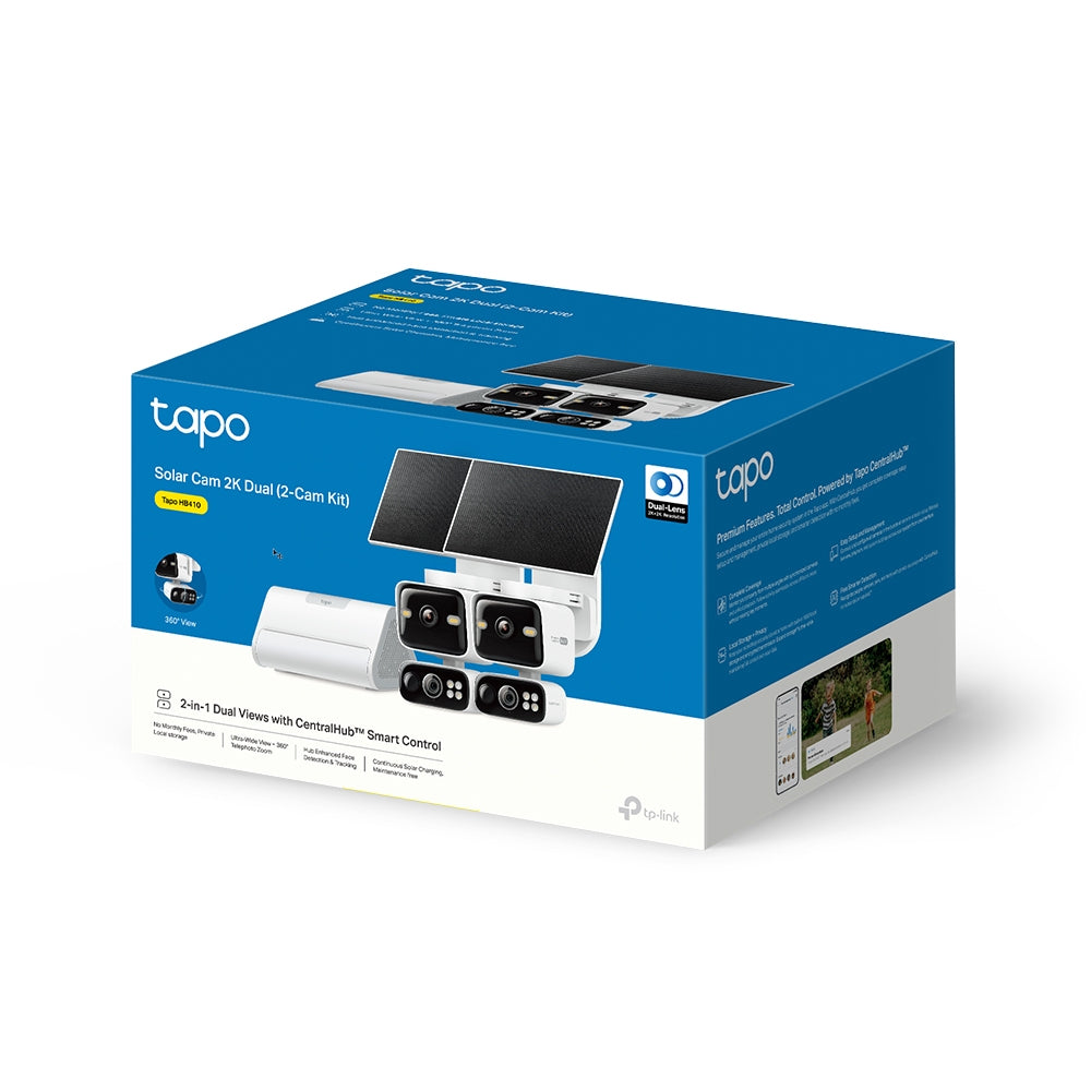 Tapo HB410 | Solar Cam 2K Dual (2-Cam Kit)