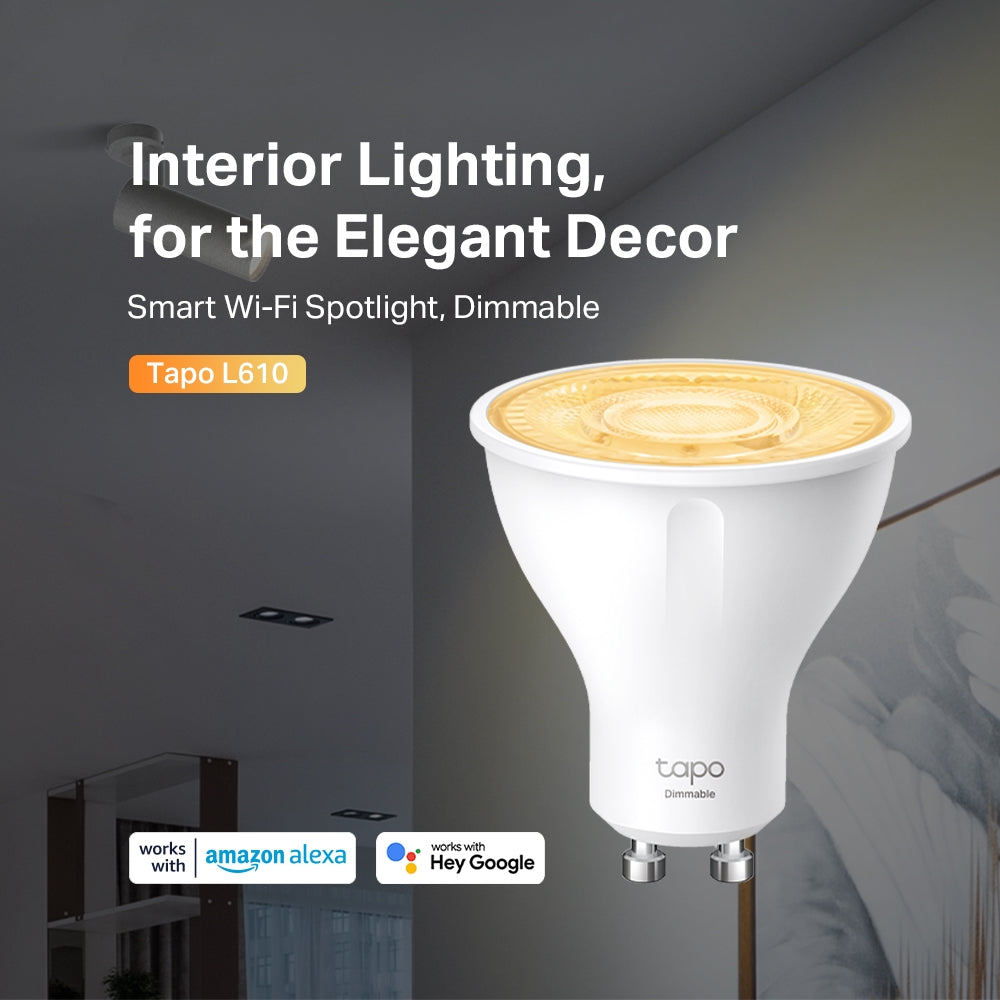 Smart Wi-Fi Spotlight, Dimmable, Tapo L610(3-pack)