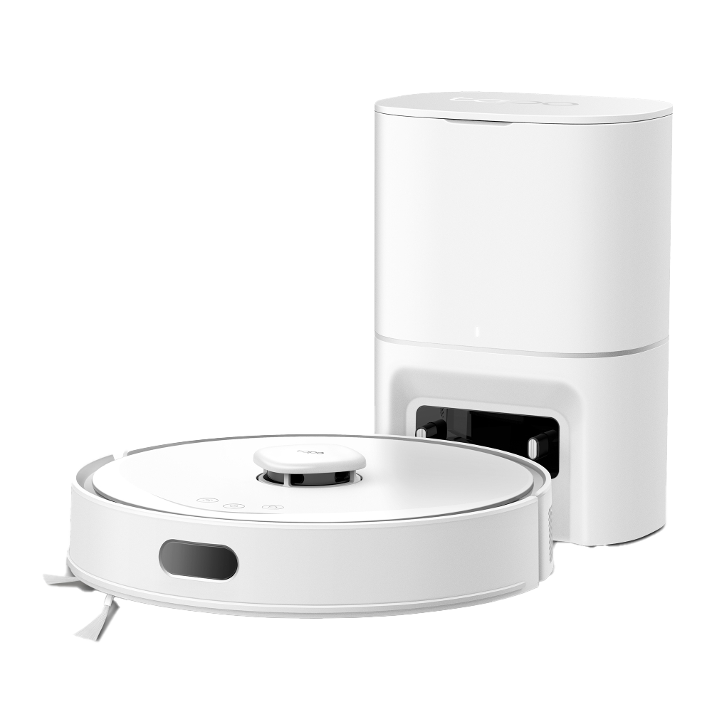 Tapo RV30 Max Plus White | 5300Pa Hyper Suction Robot Vacuum & Mop + Smart Auto-Empty Dock