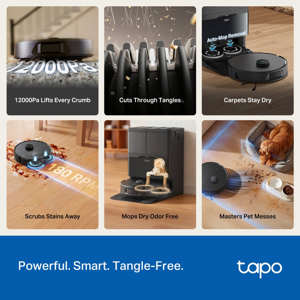 Tapo RV50 Omni | Robot Vacuum & Mop + All-in-One Omni Dock