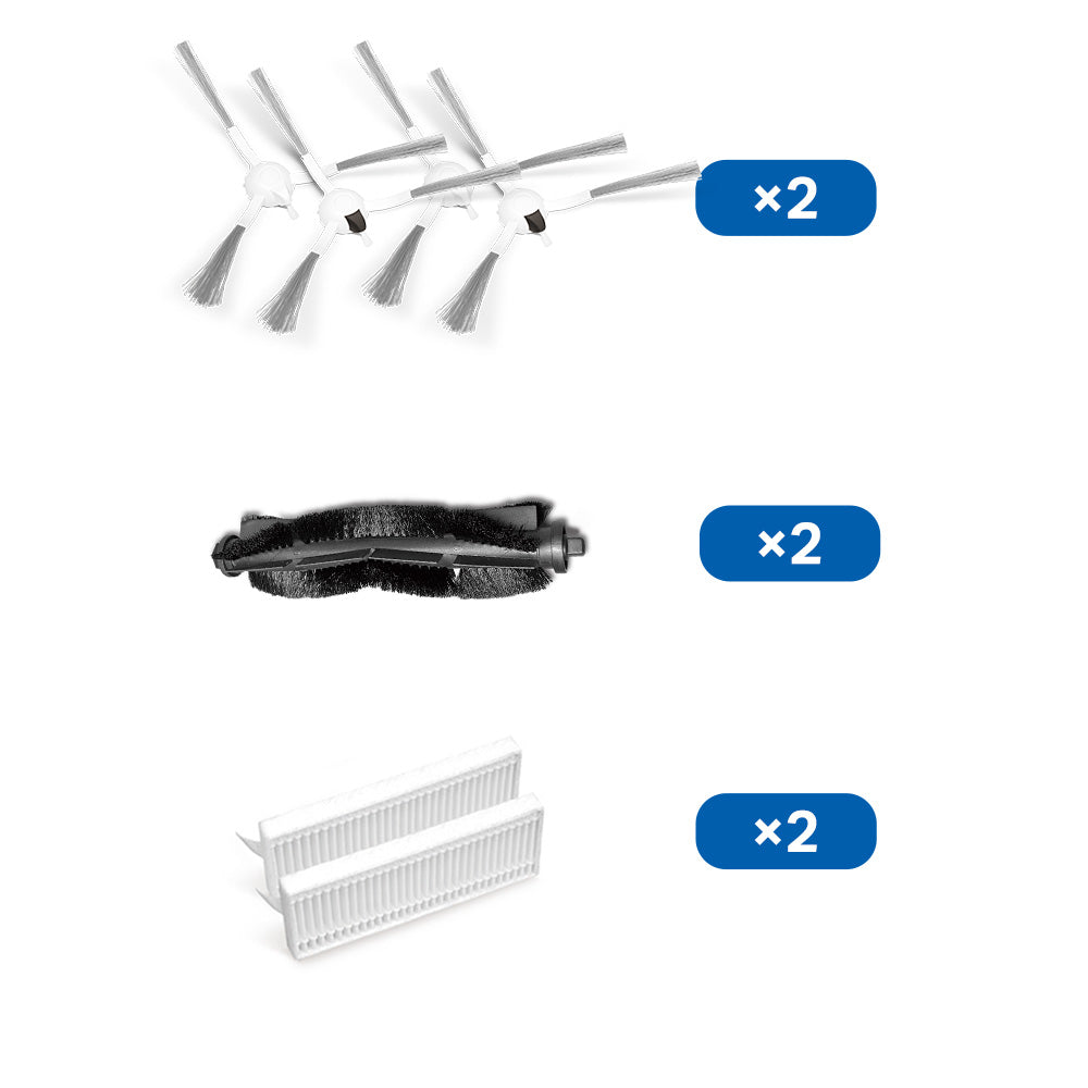 Robot Vacuum Replacement Kit (Brushes and Filter), Tapo RVA102(2-pack)