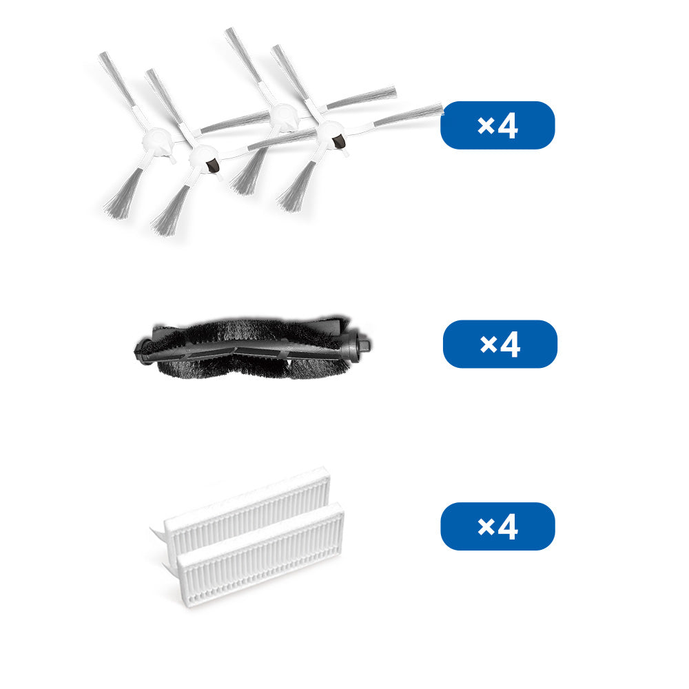 Robot Vacuum Replacement Kit (Brushes and Filter), Tapo RVA102(4-pack)