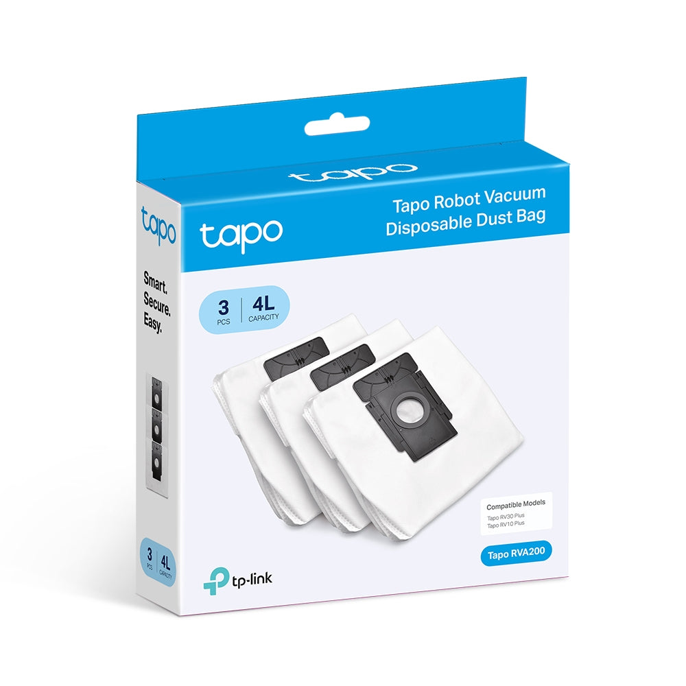 8-months Value Pack: Robot Vacuum Disposable Dust Bags, 12 Packs, Tapo RVA200(4-pack)
