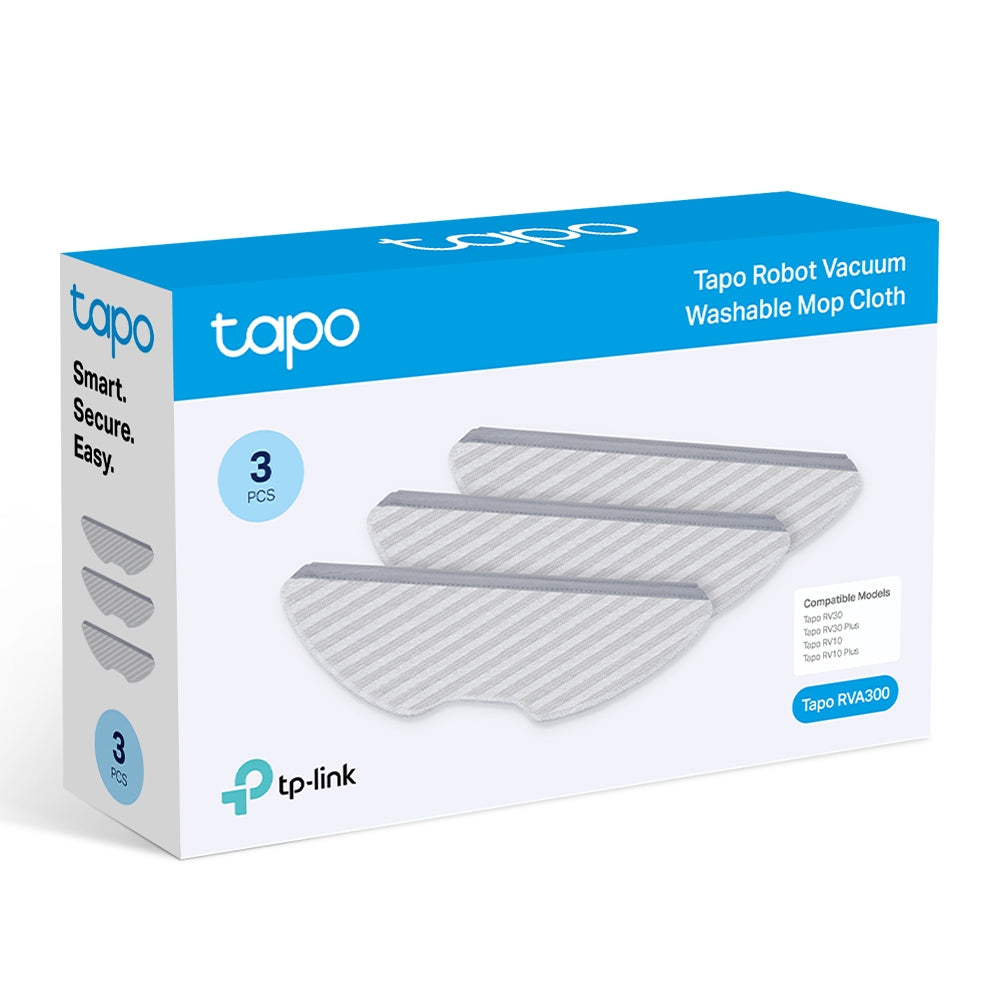 Robot Vacuum Washable Mop Cloths 12 Packs, Tapo RVA300(4-pack)