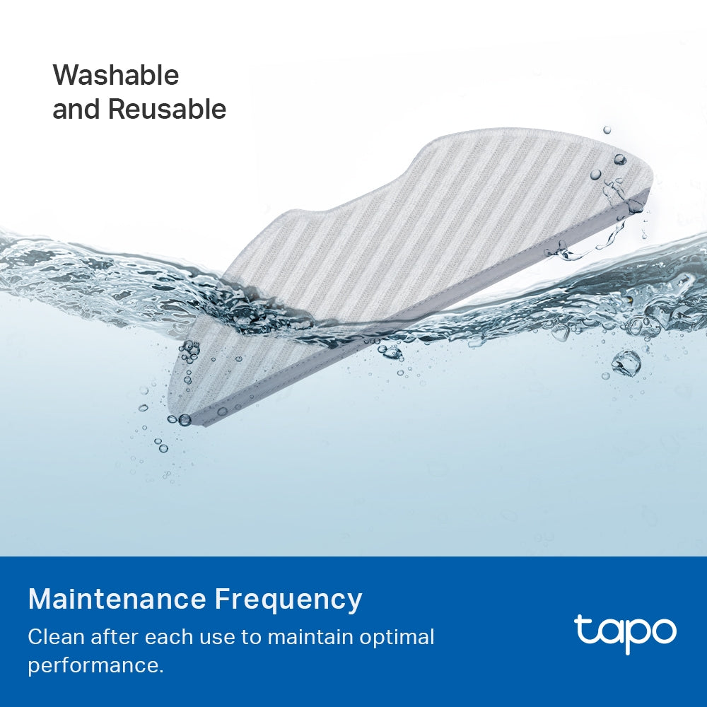 Robot Vacuum Washable Mop Cloths 6 Packs, Tapo RVA300(2-pack)