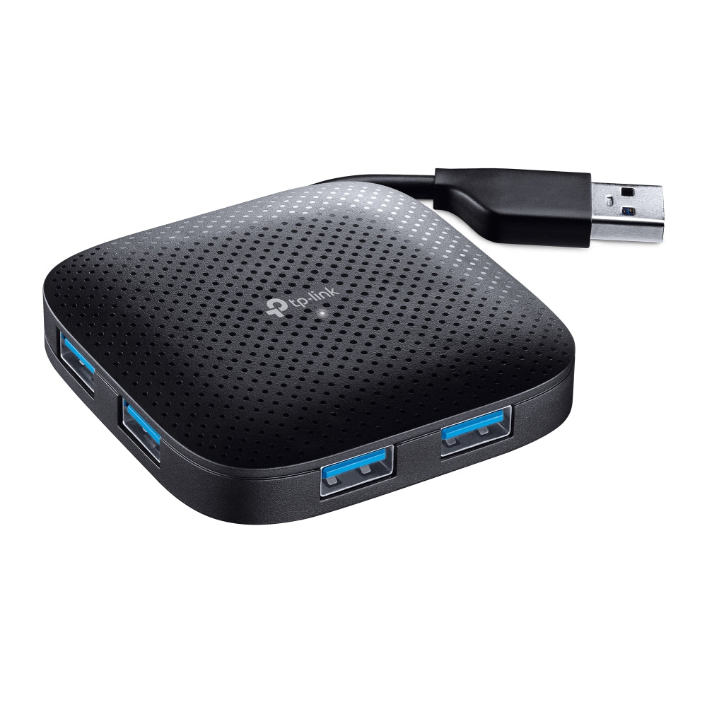 Tapo UH400 4-port USB 3.0 hub with compact design and built-in cable