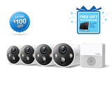 Tapo C420S4 | Smart Wire-Free Security Camera System, 4-Camera System