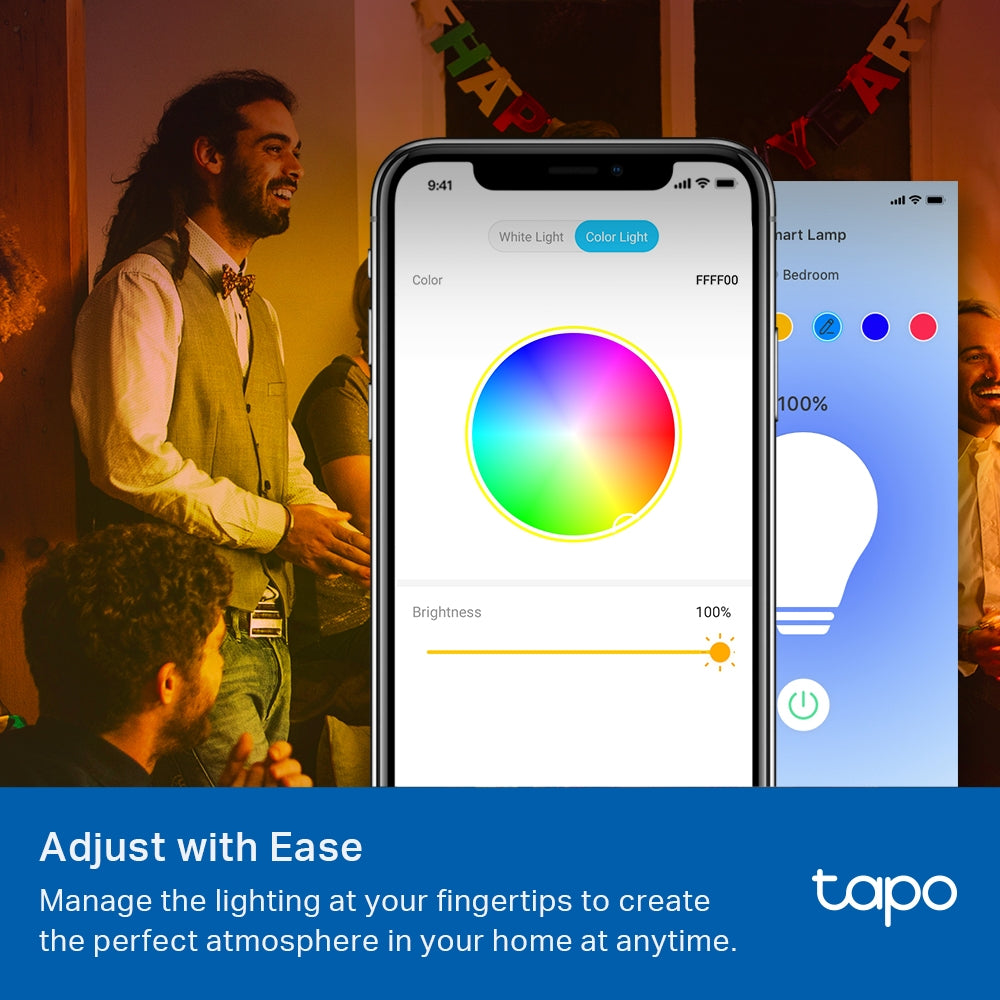 Tapo L535E | Smart Wi-Fi Light Bulb, E27 Base, Multicolour, App & Voice Control